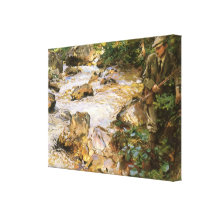 Trout Stream in Tyrol by Sargent, Victorian Art Gallery Wrap Canvas