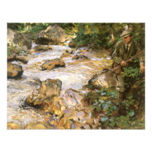 Trout Stream in Tyrol by Sargent, Victorian Art Personalized Invite
