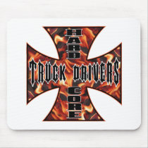 Truck Driver Hard Core Mouse Mats