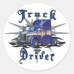 Truck Driver Round Stickers