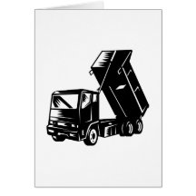 truck dump dumper tipper lorry greeting card