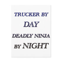 TRUCKER BY DAY POSTCARD