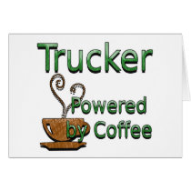 Trucker Powered by Coffee Card