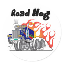 Trucker Round Sticker