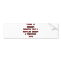 TRUCKER'S WIFE BUMPER STICKER