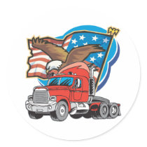 Trucking Eagle Sticker