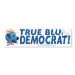 True Blue Democrat Bumper Sticker  bumper stickers