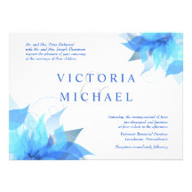 True Blue Formal Wedding Invitations