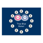 True Blue Gamer Pinball business cards