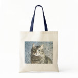 True Blue Kitty Tote Bags