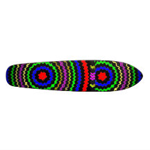 TRUE Color : Circular Energy Waves Skate Board Decks