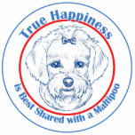 True Happiness with a Maltipoo Photo Sculpture