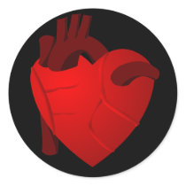 True Heart Round Stickers