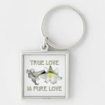 True Love is Pure Love (White Easter Lilies) Key Chain