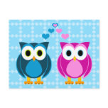 True Love - Owl Cartoon postcards