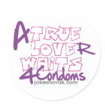 True Love Waits...4 Condoms stickers