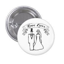 True Love Wedding T-Shirts & Gifts Button