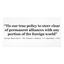 True Policy to Steer Clear of Permanent Alliances Photo Card Template