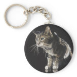 Truffles the Tabby Cat Watercolor keychains