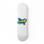 Trumpet Abstract Design Yellow with blue skateboards