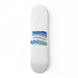 Trumpet and Keyboard, blue theme graphic music skateboards