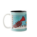 trumpet and piano musical mug