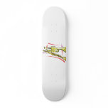 Trumpet and  Soprano Sax Graphic Image Yellow skateboards