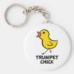 Trumpet Chick Keychain
