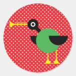 Trumpet Duck Stickers