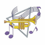 Trumpet embroidered shirts