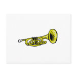 Trumpet Graphic Squiggly postcards