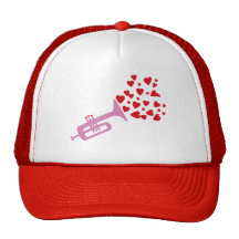 Trumpet Hearts Trucker Hats