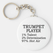 Trumpet Player Hot Air Keychains