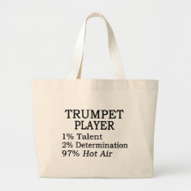 Trumpet Player Hot Air Tote Bags