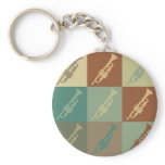 Trumpet Pop Art keychains