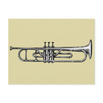Trumpet Post Card