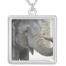 Trumpeting African Elephant Necklace