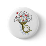 Trumpeting Doves Celebrate Life buttons
