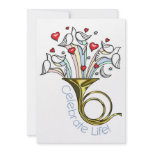 Trumpeting Doves Celebrate Life invitations
