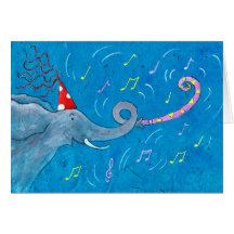 Trumpeting Elephant Card