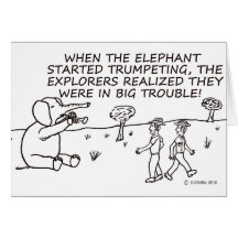Trumpeting Elephant Greeting Card