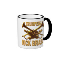 TRUMPETS KICK BRASS COFFEE MUG
