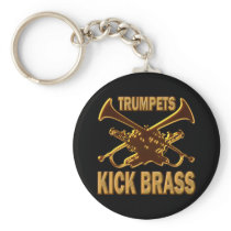 TRUMPETS KICK BRASS KEY CHAIN