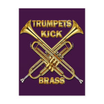 Trumpets Kick Brass Post Card