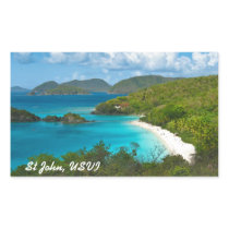 Trunk Bay, St John USVI Rectangular Stickers
