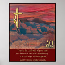 Trust in the Lord proverbs 3:5-6 Poster