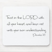 Trust in the LORD with all your heart Mousemats