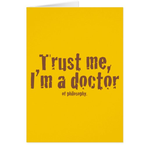 Trust me, I'm a doctor... Card
