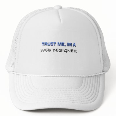 Trust Me I'm a Web Designer Mesh Hats by professions
