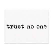 TRUST NO ONE POST CARDS